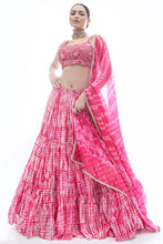 Load image into Gallery viewer, Pink Pakistani Jacquard Lehenga Choli For Indian Festival &amp; Weddings - Thread Embroidery Work, Clothsvilla