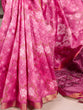 Load image into Gallery viewer, Pink Patola Love Jacquard Silk Saree with Zari Weaving Work &amp; Unstitched Blouse