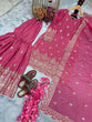 Load image into Gallery viewer, Pink Premium Designer Party Wear Top Sarara &amp; Dupatta Set ClothsVilla.com
