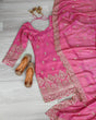 Load image into Gallery viewer, Pink Premium Designer Party Wear Top Sarara &amp; Dupatta Set ClothsVilla.com