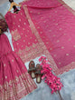 Load image into Gallery viewer, Pink Premium Designer Party Wear Top Sarara &amp; Dupatta Set ClothsVilla.com
