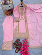 Load image into Gallery viewer, Pink Premium Designer Ready-to-Wear Top, Plazzo &amp; Dupatta Set Clothsvilla