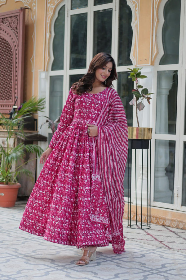 Pink Premium Readymade Kurti with Pant & Dupatta Set – Elegant & Comfortable! Clothsvilla