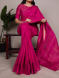 Load image into Gallery viewer, Pink Premium Roop Silk Saree with Zari Weaving Work &amp; Unstitched Blouse – 5.5 Meter Traditional Silk Saree ClothsVilla