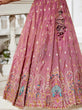 Load image into Gallery viewer, Pink Premium Tissue Sequin Embroidered Lehenga Choli Set with Ethnic Cutwork Dupatta &amp; Handmade Tassels ClothsVilla