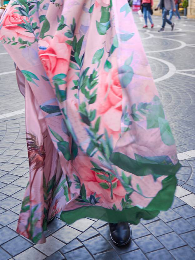 Pink Printed Elegant Crepe Silk Saree with Digital Print – Party & Traditional Wear ClothsVilla