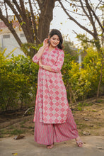 Load image into Gallery viewer, Pink Printed Rayon Kurti ClothsVilla