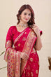 Load image into Gallery viewer, Pink Pure Nylon Satin Saree