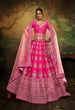 Load image into Gallery viewer, Pink Pure Silk Moti &amp; Zarkan heavy embroidery Semi-Stitched Lehenga choli &amp; Dupatta Clothsvilla