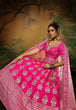 Load image into Gallery viewer, Pink Pure Silk Moti &amp; Zarkan heavy embroidery Semi-Stitched Lehenga choli &amp; Dupatta Clothsvilla