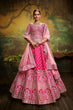 Load image into Gallery viewer, Pink Pure Silk Moti &amp; Zarkan heavy embroidery Semi-Stitched Lehenga choli &amp; Dupatta Clothsvilla