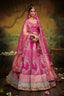 Pink Pure Silk Moti & Zarkan heavy embroidery Semi-Stitched Lehenga choli & Dupatta ClothsVilla