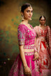 Load image into Gallery viewer, Pink Pure Silk Moti &amp; Zarkan heavy embroidery Semi-Stitched Lehenga choli &amp; Dupatta ClothsVilla