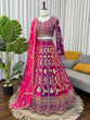 Load image into Gallery viewer, Pink-Purple Designer Faux Georgette Lehenga Choli with Dupatta ClothsVilla
