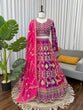 Load image into Gallery viewer, Pink-Purple Designer Faux Georgette Lehenga Choli with Dupatta ClothsVilla