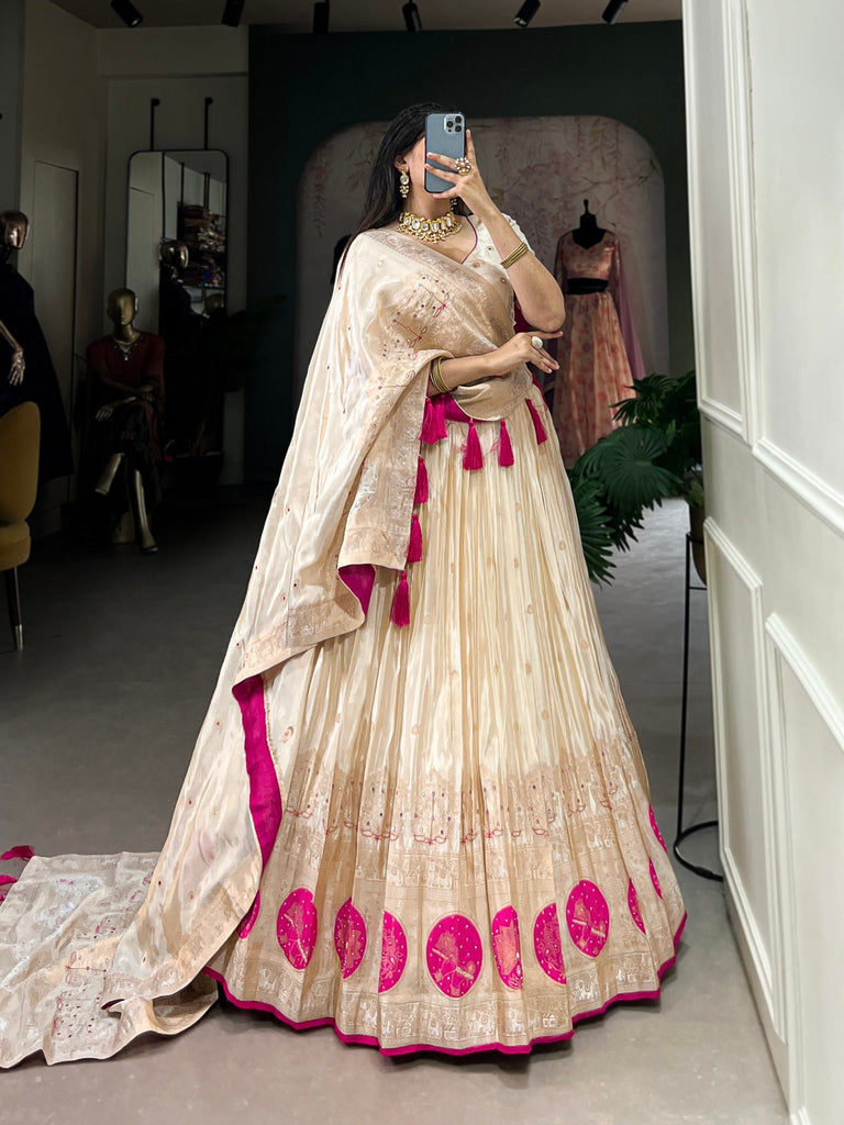 Pink Radiant Shimmer Mirror & Beads Handwork Lehenga Set Pink Radiant Shimmer Mirror & Beads Handwork Lehenga Set