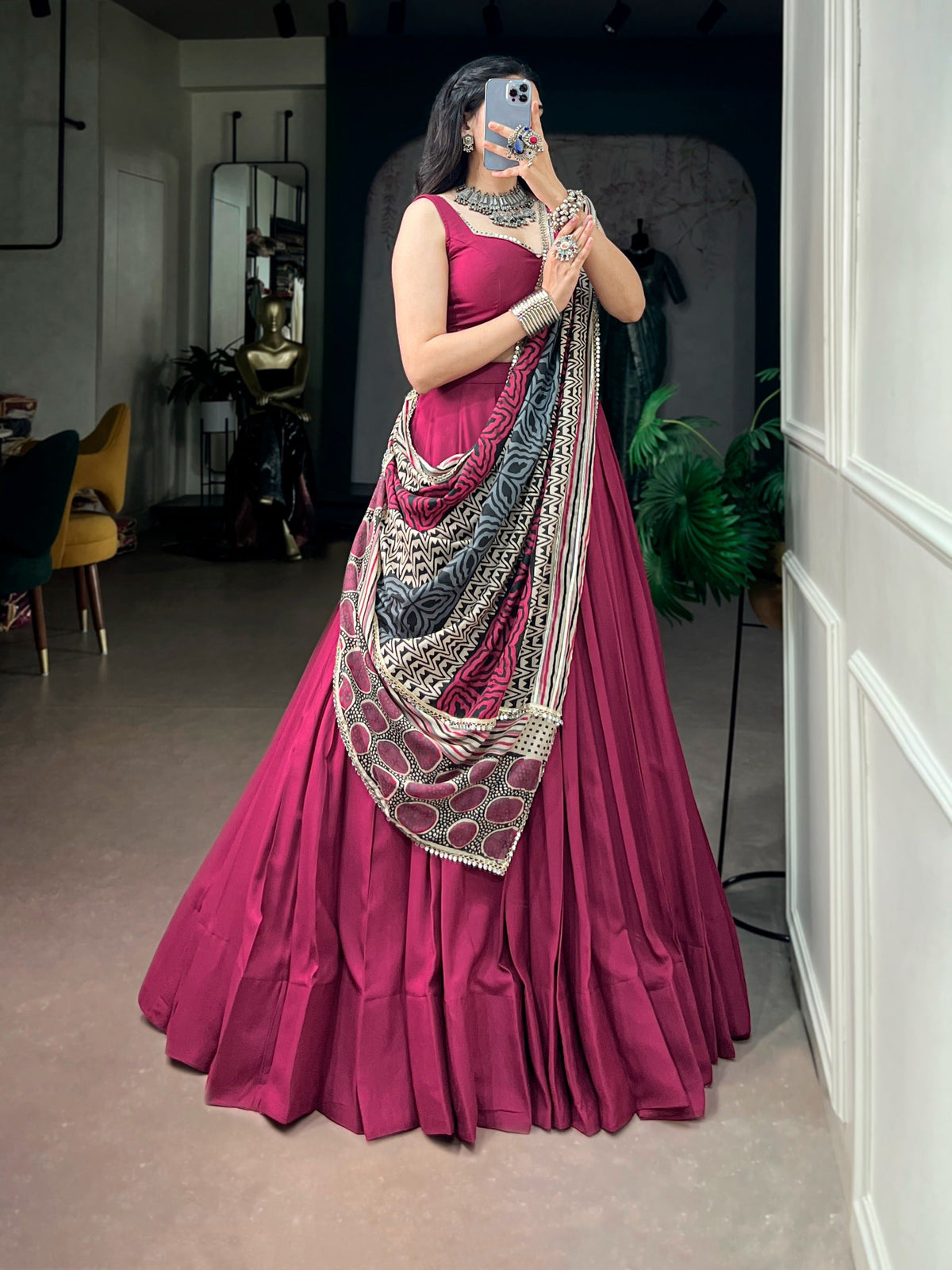 Pink Rayon Lehenga Choli Ethnic Wear ClothsVilla