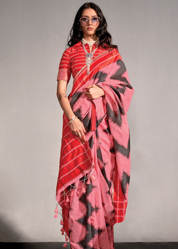 Pink Regal Banarasi Blended Silk Saree – Timeless Elegance for Grand Occasions ClothsVilla