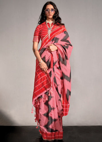 Pink Regal Banarasi Blended Silk Saree – Timeless Elegance for Grand Occasions ClothsVilla