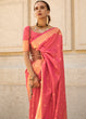 Load image into Gallery viewer, Pink Regal Banarasi Blended Silk Saree with Intricate Timeless Design &amp; Unstitched Blouse ClothsVilla
