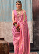 Load image into Gallery viewer, Pink Regal Banarasi Silk Saree with Gold &amp; Silver Zari Brocade Work ClothsVilla