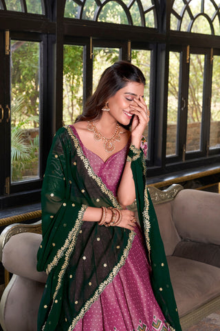 Pink Regal Kanchipuram Zari Woven Lehenga Set with Embroidered Georgette Dupatta – Stitched Lehenga & Unstitched Blouse Clothsvilla