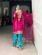 Load image into Gallery viewer, Pink Regal Moonga Silk Ensemble – Royal Vibes with Desi Elegance