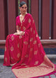 Load image into Gallery viewer, Pink Regal Woven Pure Silk Banarasi Saree ClothsVilla