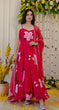 Load image into Gallery viewer, Pink Ri8 Fashion Exclusive Digital Print Organza Silk Anarkali Suit ClothsVilla