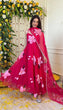 Load image into Gallery viewer, Pink Ri8 Fashion Exclusive Digital Print Organza Silk Anarkali Suit ClothsVilla
