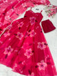 Load image into Gallery viewer, Pink Ri8 Fashion Exclusive Digital Print Organza Silk Anarkali Suit ClothsVilla