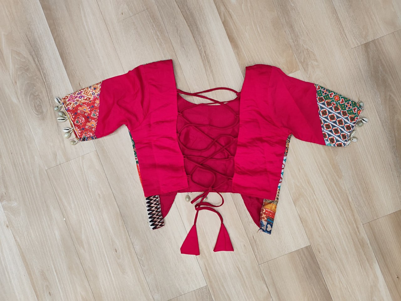 Pink Roman Maslin Crochet Print Lehenga with Koti Style Embroidered Top ClothsVilla
