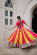 Load image into Gallery viewer, Pink Roman Maslin Crochet Print Lehenga with Koti Style Embroidered Top ClothsVilla