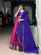 Load image into Gallery viewer, Pink Royal Aura Silk Zari Weaving Gown with Lace Touch &amp; Georgette Dupatta – Stitched Ensemble ClothsVilla