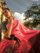 Load image into Gallery viewer, Pink Saree Mall Women&#39;s Banarasi Silk Blend Saree with Unstitched Blouse Piece ClothsVilla
