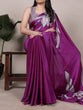 Load image into Gallery viewer, Pink Satin Silk Floral Printed Saree with Matching Unstitched Blouse ClothsVilla