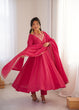 Load image into Gallery viewer, Pink Shimmer Silk Fancy Zari Work Anarkali ClothsVilla