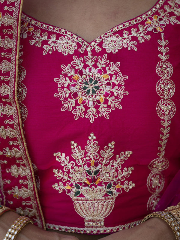 Pink Silk Bridal Lehenga Choli ClothsVilla