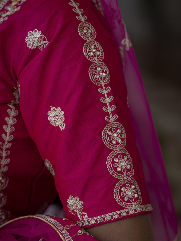 Pink Silk Bridal Lehenga Choli ClothsVilla