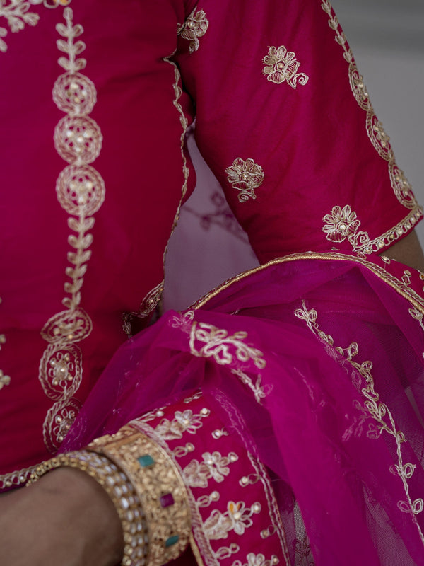 Pink Silk Bridal Lehenga Choli ClothsVilla