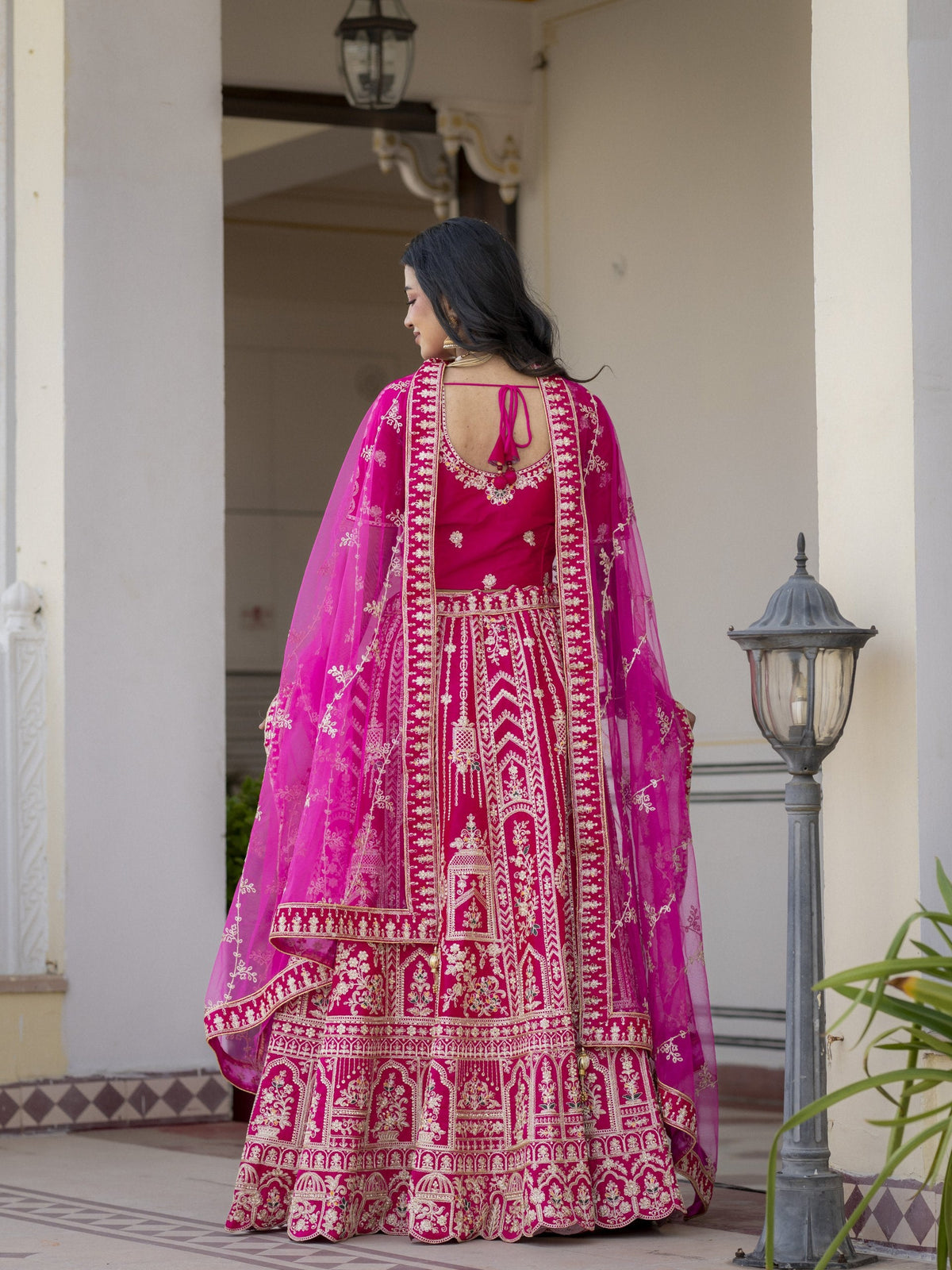Pink Silk Bridal Lehenga Choli ClothsVilla