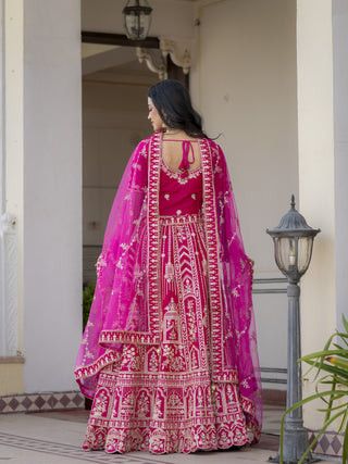 Pink Silk Bridal Lehenga Choli ClothsVilla