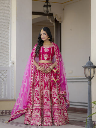 Pink Silk Bridal Lehenga Choli ClothsVilla