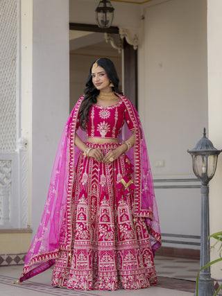 Pink Silk Bridal Lehenga Choli ClothsVilla