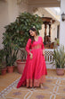 Load image into Gallery viewer, Pink Silk Embroidered Anarkali Gown ClothsVilla