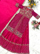 Load image into Gallery viewer, Pink Silk Kali Cut Lehenga Set ClothsVilla