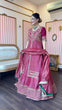 Load image into Gallery viewer, Pink Silk Kali Cut Lehenga Set ClothsVilla
