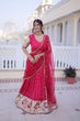 Load image into Gallery viewer, Pink Silk Meena Weaving Lehenga ClothsVilla