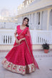 Load image into Gallery viewer, Pink Silk Meena Weaving Lehenga ClothsVilla