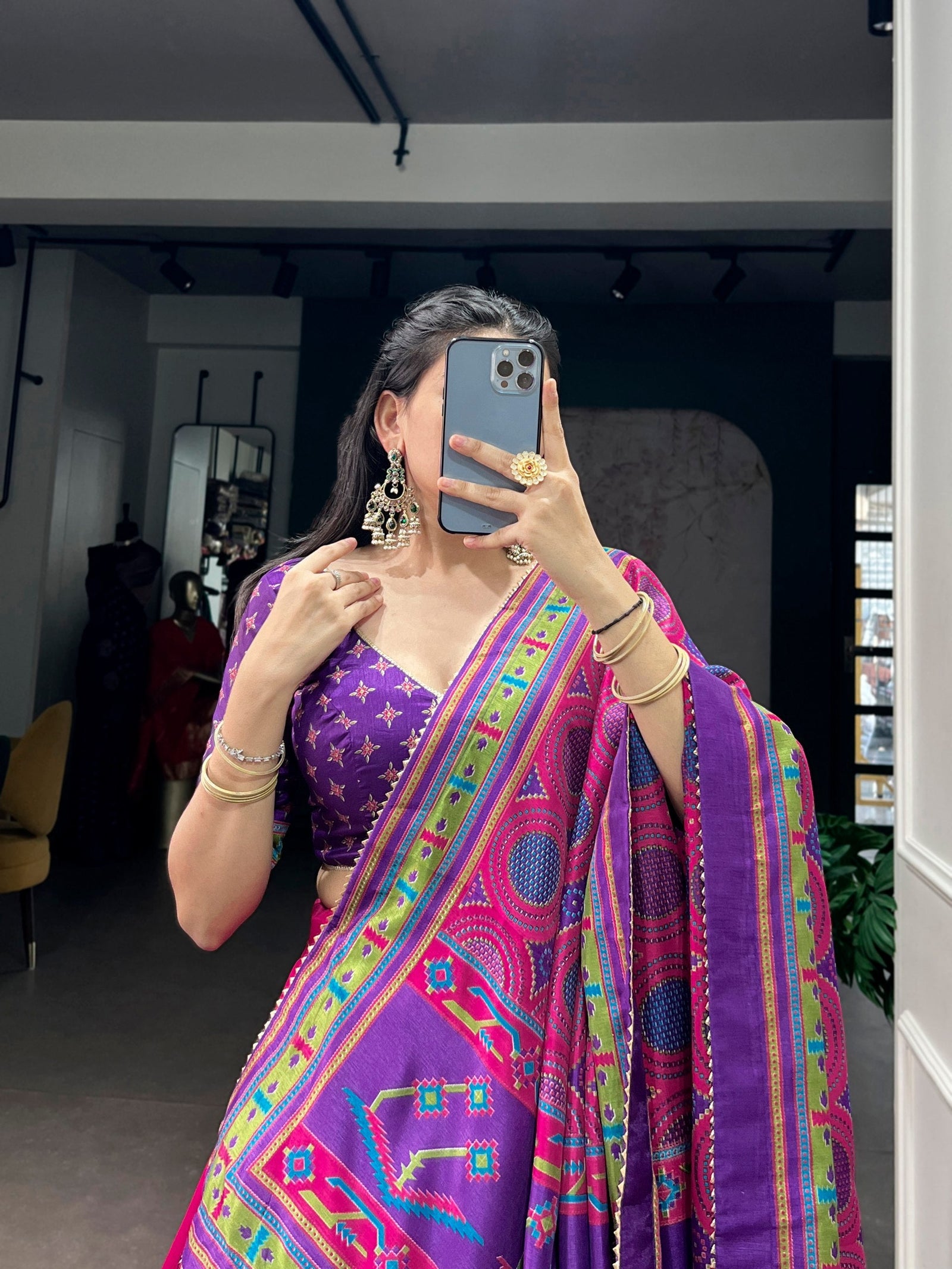 Pink Silk Printed Lehenga Set ClothsVilla